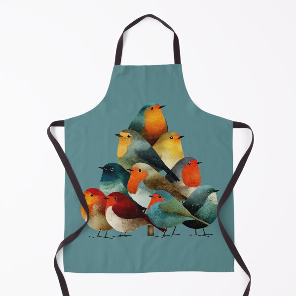 Item preview, Robin Christmas Tree – Festive Watercolour Birds Holiday Art Print designed and sold by Gino By Design.
