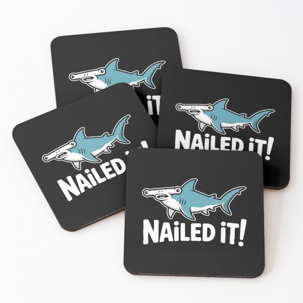 Item preview, Nailed It! Funny Hammerhead Shark Pun designed and sold by PMCreative.