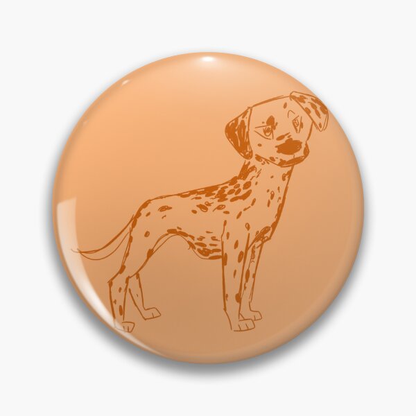 Item preview, Orange Dalmatian Dog Pup Cute Spots bright color fun designed and sold by pinkpawsdraws.