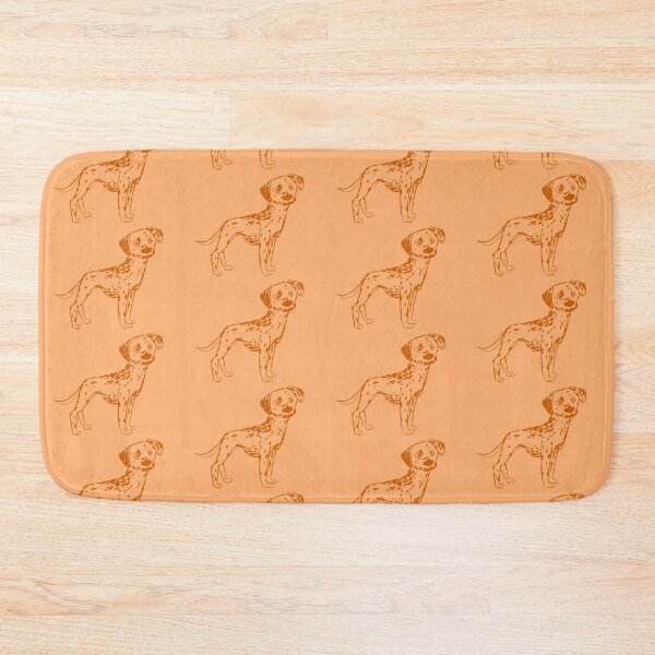 Item preview, Orange Dalmatian Dog Pup Cute Spots bright color fun designed and sold by pinkpawsdraws.