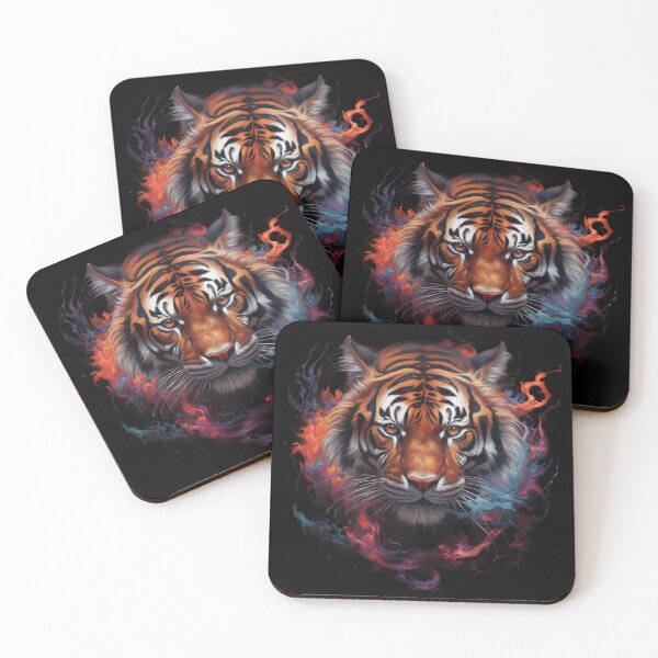 Item preview, Ember Tiger Surrounded by Elemental Smoke designed and sold by Daagath.