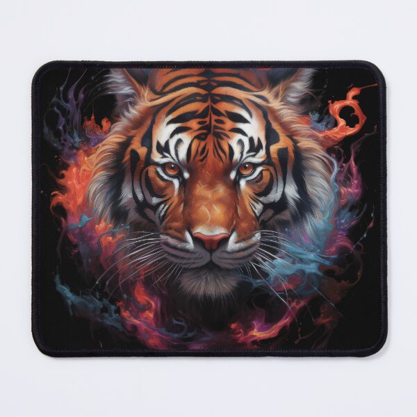 Item preview, Ember Tiger Surrounded by Elemental Smoke designed and sold by Daagath.