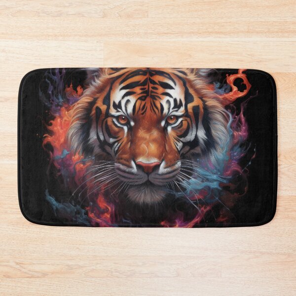 Item preview, Ember Tiger Surrounded by Elemental Smoke designed and sold by Daagath.