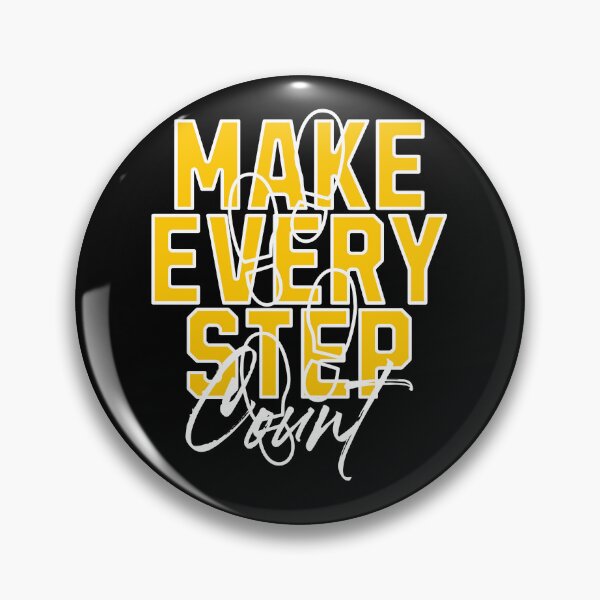 Item preview, Make Every Step Count – Motivational Typography Design for Fitness & Recovery designed and sold by Building60media.