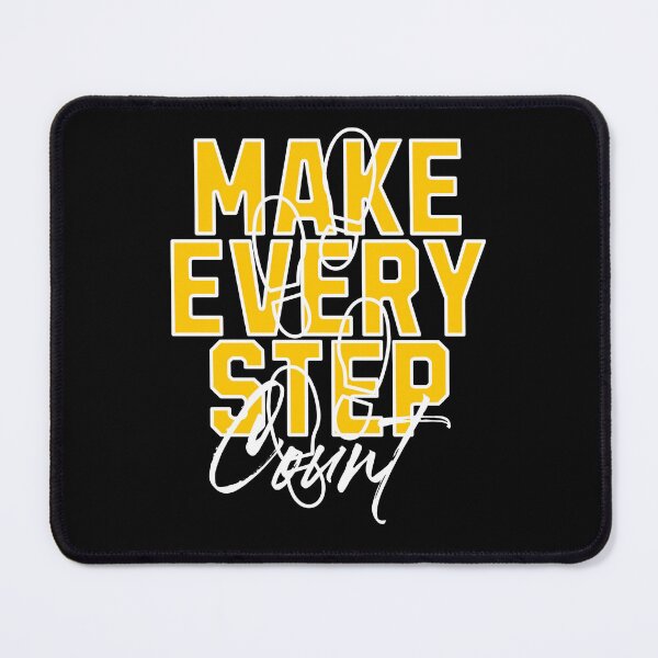 Item preview, Make Every Step Count – Motivational Typography Design for Fitness & Recovery designed and sold by Building60media.