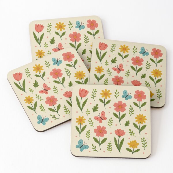Item preview, Spring Pattern - Flowers, Butterflies & Fresh Blooms designed and sold by Myra365Art.