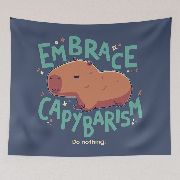 Item preview, Embrace Capybarism // Capybara, Capitalism, Lazy designed and sold by Geekydog.