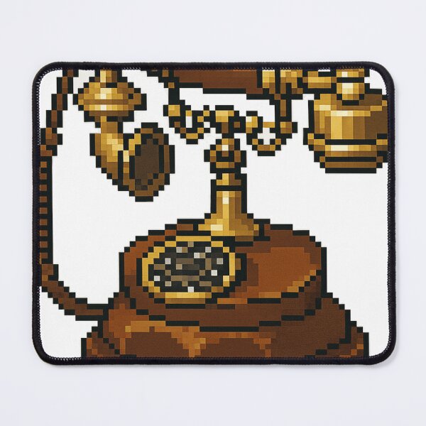 Item preview, Isometric pixel art style vintage retro telephone designed and sold by arteopolis.