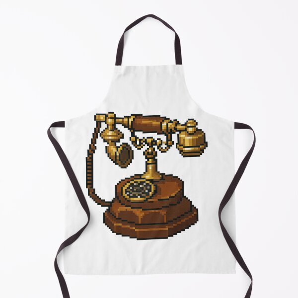 Item preview, Isometric pixel art style vintage retro telephone designed and sold by arteopolis.