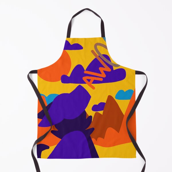 Item preview, Awoo Purple Wolf Dog Mountains Bright Yellow Orange Blue designed and sold by pinkpawsdraws.
