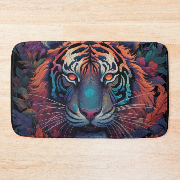 Item preview, Psychedelic Jungle Tiger with Glowing Eyes designed and sold by Daagath.