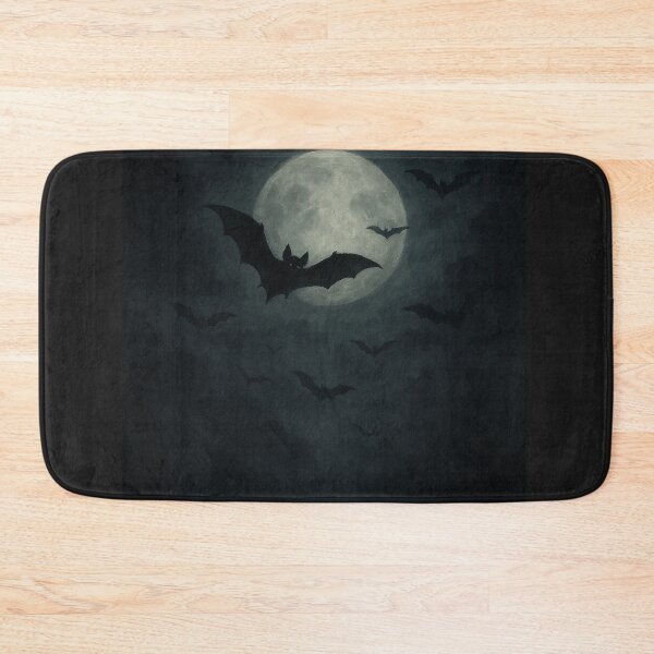 Item preview, Dark Halloween Night with Bats and Fog – Spooky Moonlit Atmosphere designed and sold by PsyFlow35.