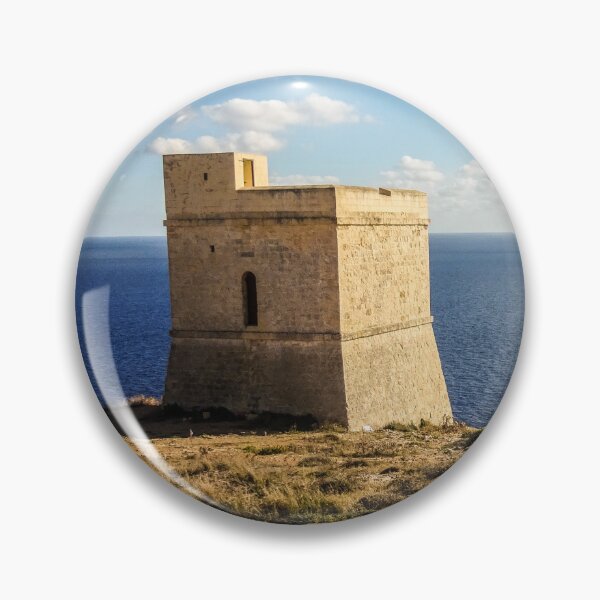 Item preview, Malta Tal Hamrija Tower Filfla Island Mediterranean Sea designed and sold by eclecTEEq.
