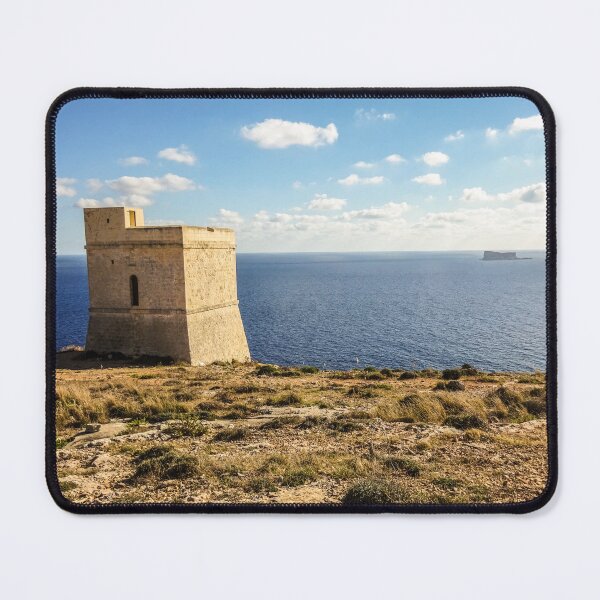 Item preview, Malta Tal Hamrija Tower Filfla Island Mediterranean Sea designed and sold by eclecTEEq.