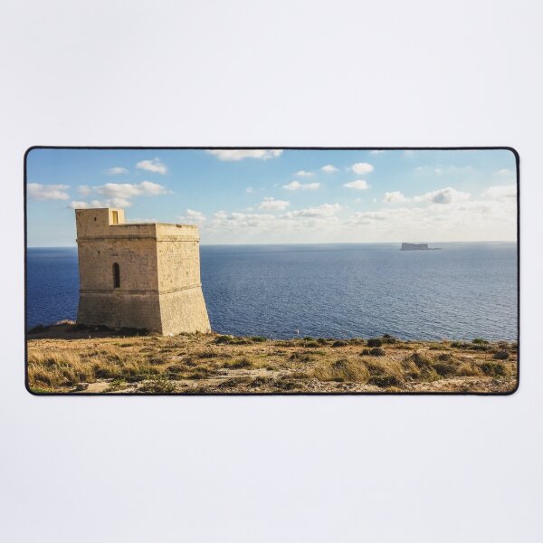 Item preview, Malta Tal Hamrija Tower Filfla Island Mediterranean Sea designed and sold by eclecTEEq.