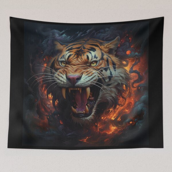 Item preview, Infernal Tiger Emerging from Shadows designed and sold by Daagath.