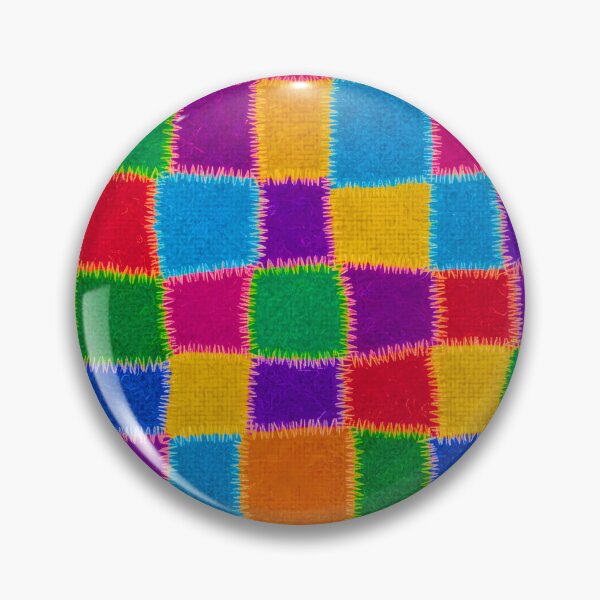Item preview, Patrón Patchwork Fieltro Bordado Cuadrados Multicolor Vibrante Abstracto designed and sold by JOSTH.
