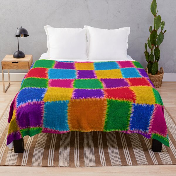 Item preview, Patchwork Pattern Felt Embroidery Squares Multicolor Vibrant Abstract designed and sold by JOSTH.