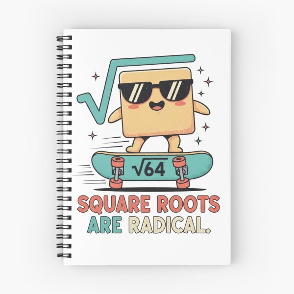 Item preview, Square Roots Are Radical Funny Math Skateboarding designed and sold by EchoAtelier.