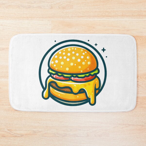 Item preview, Melty Cartoon Cheeseburger Delight Graphic. designed and sold by The-T-In-Retro.