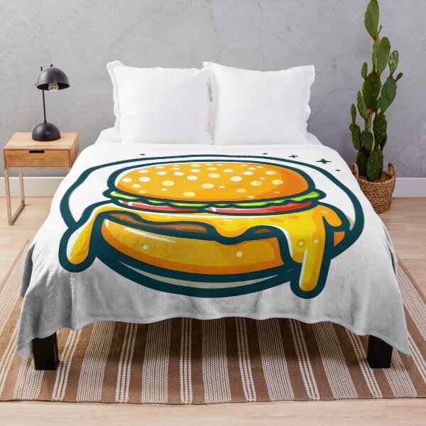 Item preview, Melty Cartoon Cheeseburger Delight Graphic. designed and sold by The-T-In-Retro.