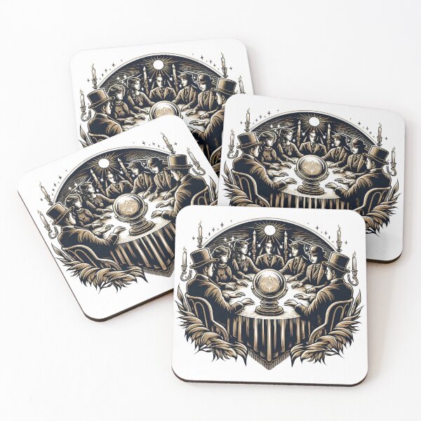 Item preview, Victorian Séance Mystical Gathering Artwork. designed and sold by The-T-In-Retro.