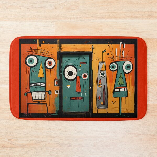 Item preview, Colorful Abstract Faces with Exaggerated Features in Bold Colors Expressing Modern Artistic Energy designed and sold by OlfactoART Studio.