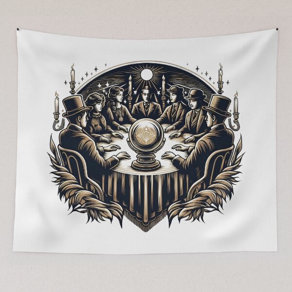 Item preview, Victorian Séance Mystical Gathering Artwork. designed and sold by The-T-In-Retro.