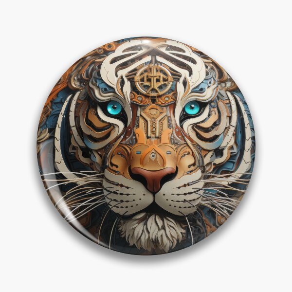 Item preview, Mechanical Tiger with Cybernetic Eyes designed and sold by Daagath.