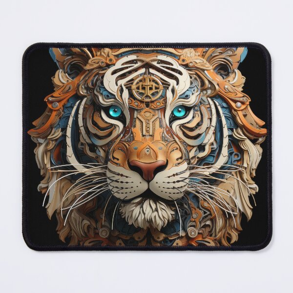 Item preview, Mechanical Tiger with Cybernetic Eyes designed and sold by Daagath.