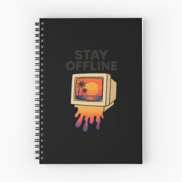 Item preview, Stay Offline | Retro Aesthetic Design | Melting Monitor Art | Anti-Social Media Statement | 80s Vaporwave Sunset | Digital Detox Gift designed and sold by OnPointOutfits.