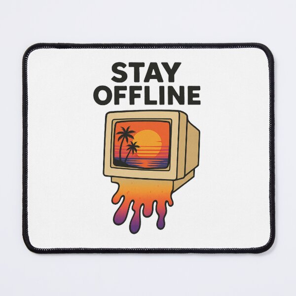 Item preview, Stay Offline | Retro Aesthetic Design | Melting Monitor Art | Anti-Social Media Statement | 80s Vaporwave Sunset | Digital Detox Gift designed and sold by OnPointOutfits.