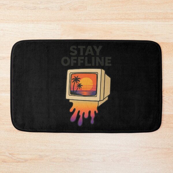 Item preview, Stay Offline | Retro Aesthetic Design | Melting Monitor Art | Anti-Social Media Statement | 80s Vaporwave Sunset | Digital Detox Gift designed and sold by OnPointOutfits.