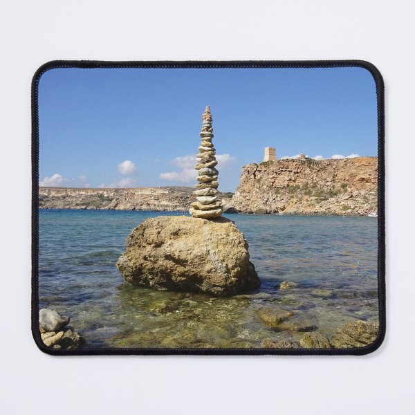 Item preview, Malta Ghajn Tuffieha Bay And Tower Mediterranean Sea designed and sold by eclecTEEq.