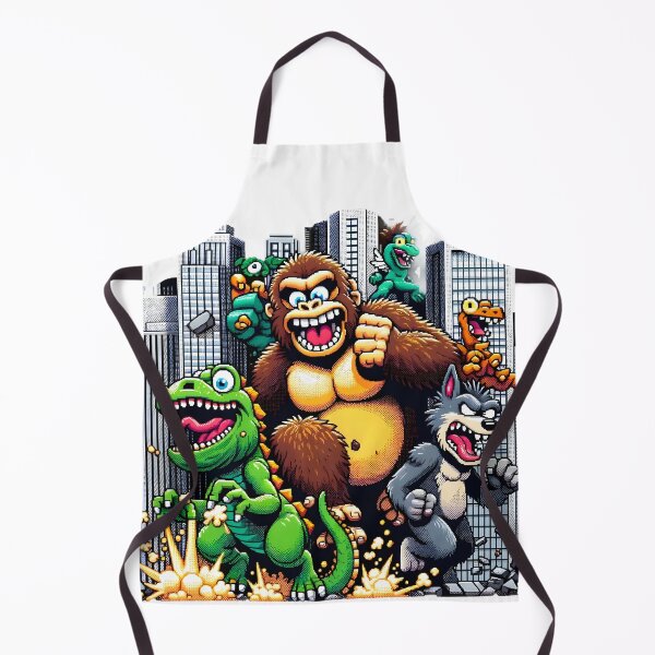 Item preview, Rampaging Retro Monsters in Pixel Art City. designed and sold by The-T-In-Retro.