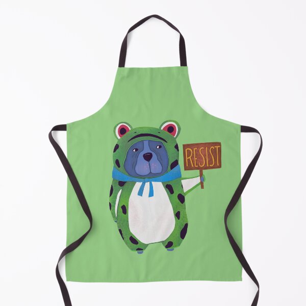 Item preview, Resist. Whimsical Frog Dog Protest Art | Cute Funny Activist Illustration designed and sold by Kathy Osborne Studio.