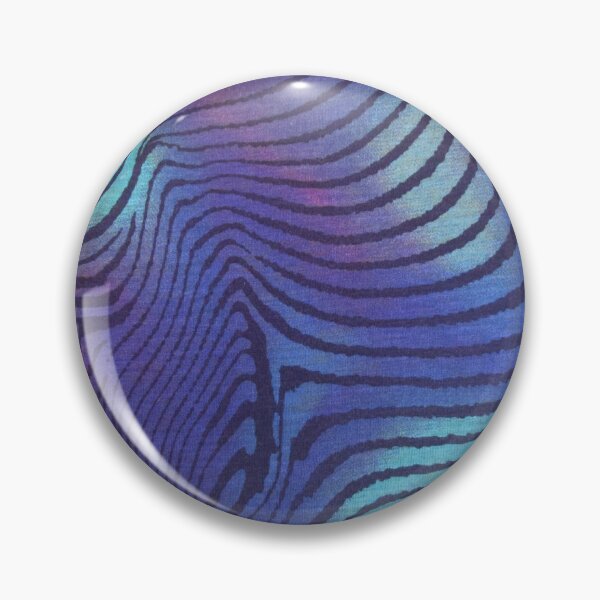 Item preview, Bedlam Designer Print Vintage 1990s Blue Stripe Pattern  designed and sold by Licorice Moon.