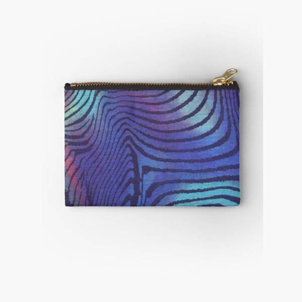 Item preview, Bedlam Designer Print Vintage 1990s Blue Stripe Pattern  designed and sold by Licorice Moon.