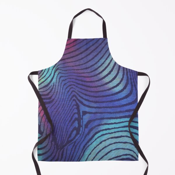 Item preview, Bedlam Designer Print Vintage 1990s Blue Stripe Pattern designed and sold by Licorice Moon.