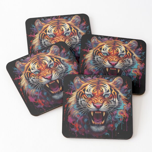 Item preview, Roaring Tiger in Explosive Paint Burst designed and sold by Daagath.