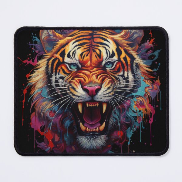 Item preview, Roaring Tiger in Explosive Paint Burst designed and sold by Daagath.