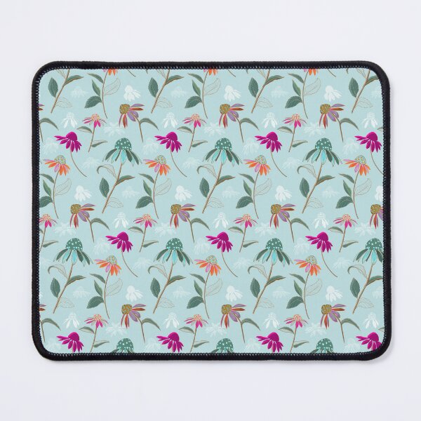 Item preview, Hot pink Coneflower – Elegant soft blue Botanical Art designed and sold by IndahBode.