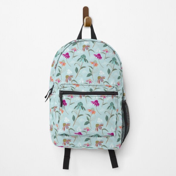 Item preview, Hot pink Coneflower – Elegant soft blue Botanical Art designed and sold by IndahBode.