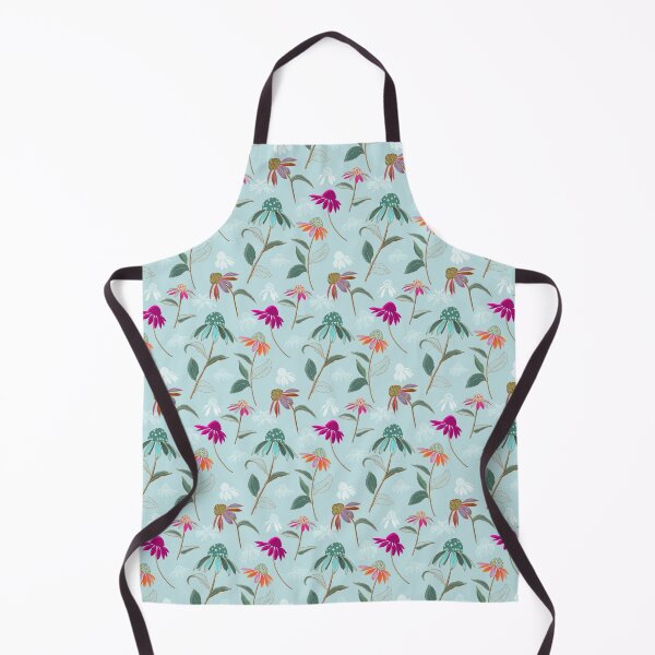 Item preview, Hot pink Coneflower – Elegant soft blue Botanical Art designed and sold by IndahBode.