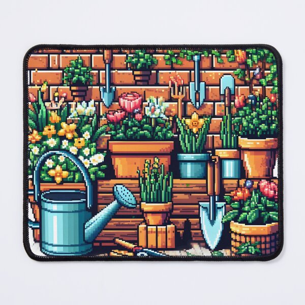 Item preview, Whimsical Pixel Garden in a Magical Bloom. designed and sold by The-T-In-Retro.