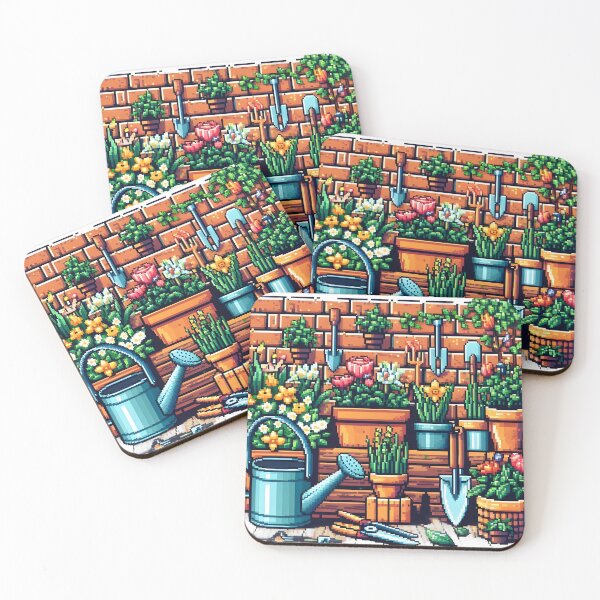 Item preview, Whimsical Pixel Garden in a Magical Bloom. designed and sold by The-T-In-Retro.