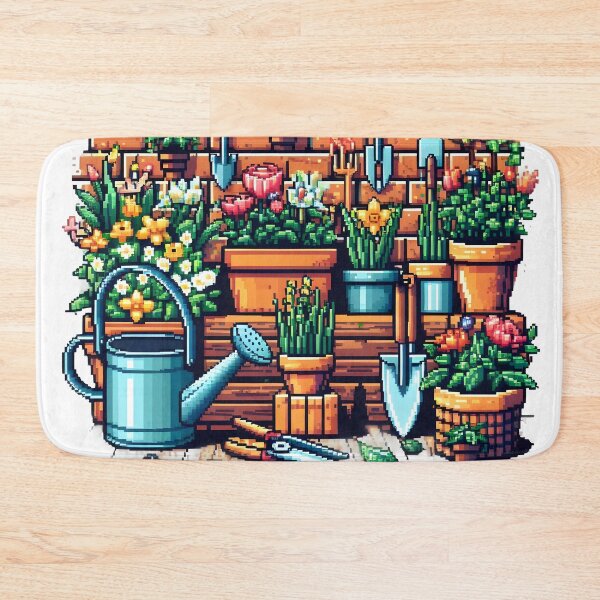 Item preview, Whimsical Pixel Garden in a Magical Bloom. designed and sold by The-T-In-Retro.