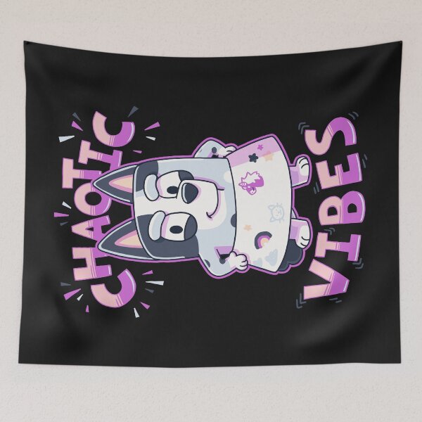 Item preview, Chaotic Vibes Muffin Heeler // Bingo Bandit Chilli Stripe designed and sold by Geekydog.