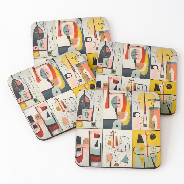 Item preview, Contemporary Abstract Geometric Artworks with Bold Lines Contrasting Colors and Dynamic Shapes designed and sold by OlfactoART Studio.