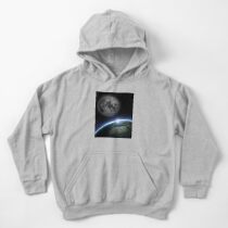 Earth and moon Kids Pullover Hoodie
